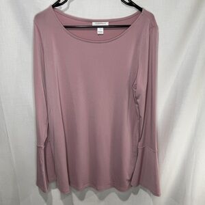 Motherhood Maternity Womens Size Large Pink Bell Sleeve Top Casual Chic